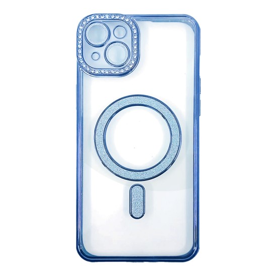 Magnetic Case with Camera Lens for Apple iPhone 15 Plus Blue